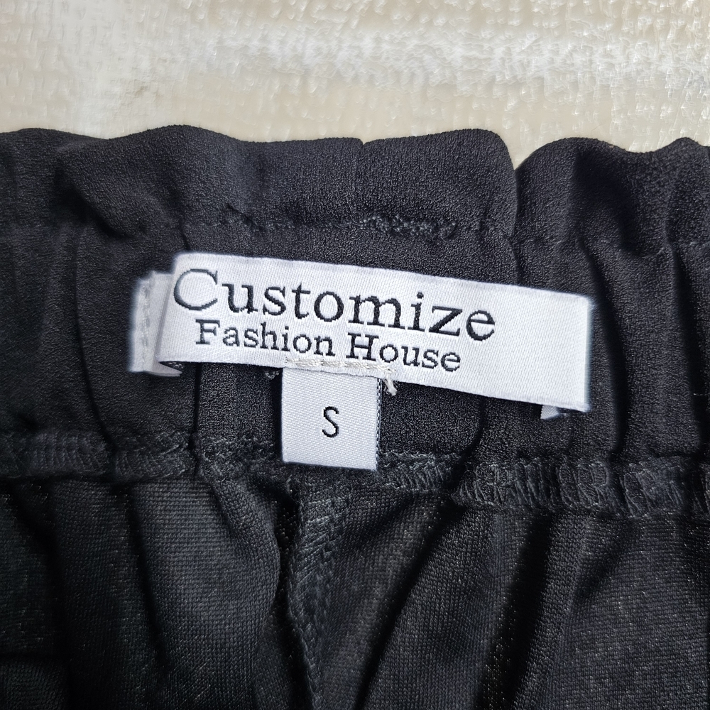 Customize Woman's Paperbag Waist Pants S | Chic Minimalist Softgirl Trousers - Picture 5 of 10